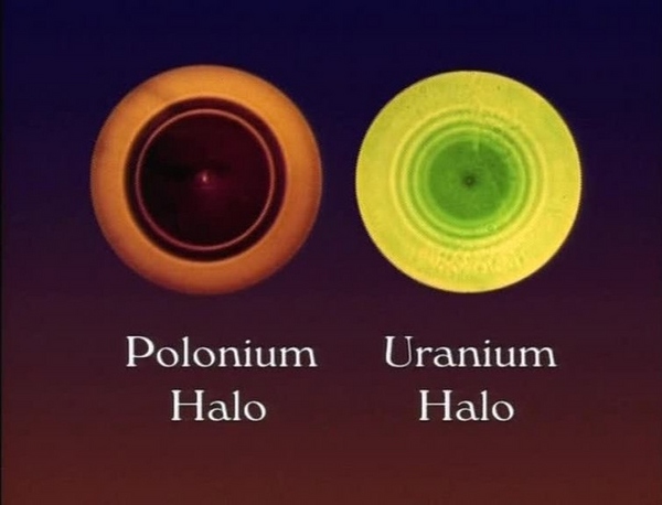 Polonium en Uranium stralingspatronen